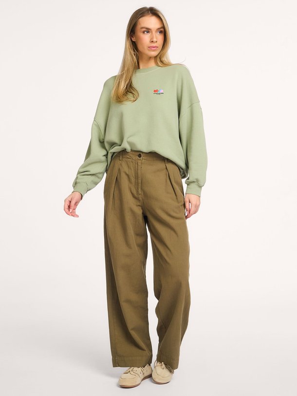 Ontdek de Atubay katoenmix sweater van American Vintage in de kleur Lichtgroen bij Orangebag. Op werkdagen voor 21:45 besteld, morgen in huis.