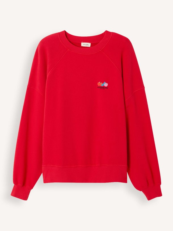 Ontdek de Atubay katoenmix sweater van American Vintage in de kleur Rood bij Orangebag. Op werkdagen voor 21:45 besteld, morgen in huis.