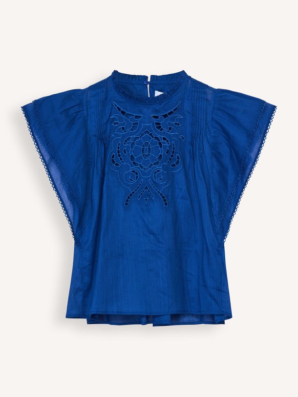 Ontdek de Love linnenmix top van Suncoo in de kleur blauw bij Orangebag. Op werkdagen voor 21:45 besteld, morgen in huis.