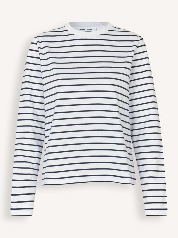 Ontdek de Sacamino organic cotton gestreepte longsleeve van Samsoe Samsoe in de kleur wit bij Orangebag. Op werkdagen voor 21:45 besteld, morgen in huis.
