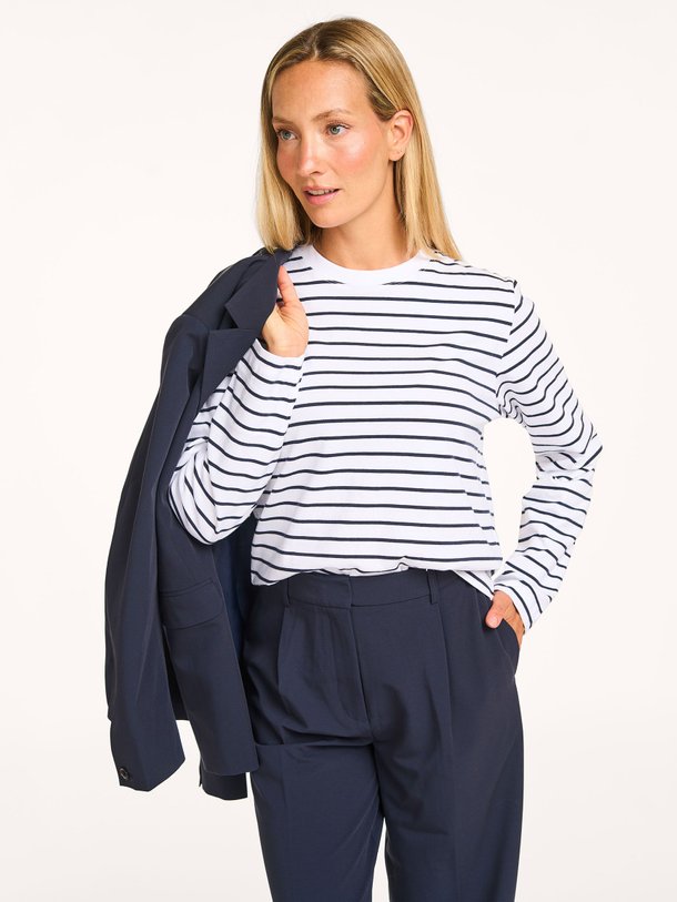 Ontdek de Sacamino organic cotton gestreepte longsleeve van Samsoe Samsoe in de kleur wit bij Orangebag. Op werkdagen voor 21:45 besteld, morgen in huis.