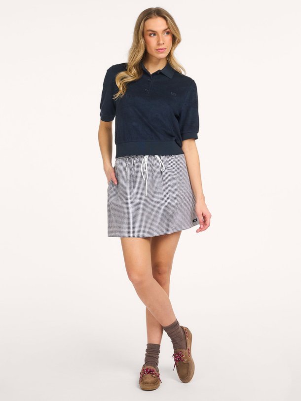 Ontdek de Crixus katoen/modalmix polo top van Bellerose in de kleur Donkerblauw bij Orangebag. Op werkdagen voor 21:45 besteld, morgen in huis.