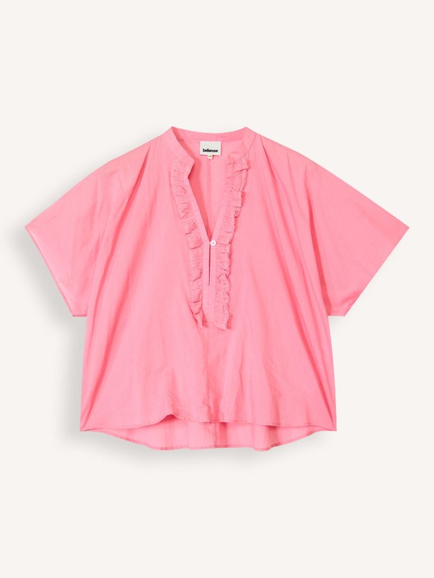 Ontdek de Dahlia katoenen top van Bellerose in de kleur Roze bij Orangebag. Op werkdagen voor 21:45 besteld, morgen in huis.
