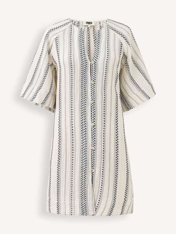 Ontdek de Norohna organic cotton jurk van Frnch in de kleur Crème bij Orangebag. Op werkdagen voor 21:45 besteld, morgen in huis.