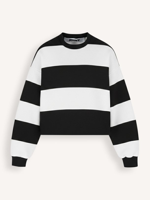 Ontdek de Derek katoen gestreepte sweater van Johny in de kleur Donkerblauw bij Orangebag. Op werkdagen voor 21:45 besteld, morgen in huis.