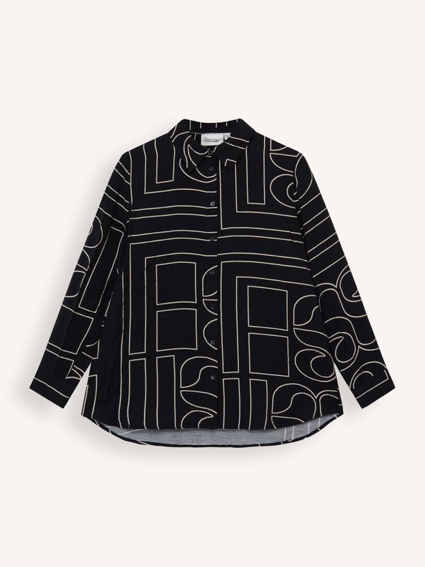 Ontdek de Kelly viscosemix blouse met print van My Essential Wardrobe in de kleur zwart bij Orangebag. Op werkdagen voor 21:45 besteld, morgen in huis.