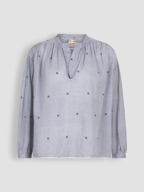 Ontdek de Julette katoenen top met dessin van Laurence Bras in de kleur grijsblauw bij Orangebag. Op werkdagen voor 21:45 besteld, morgen in huis.