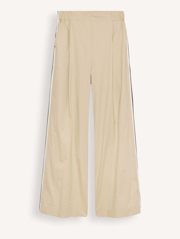 Ontdek de Moonflower organic cotton wide leg broek van Alchemist in de kleur Zand bij Orangebag. Op werkdagen voor 21:45 besteld, morgen in huis.