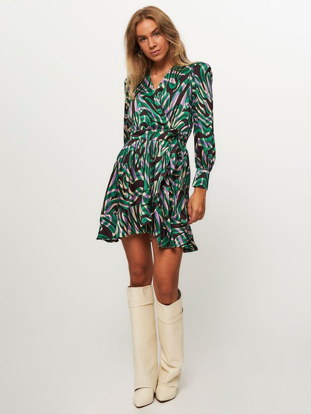 Ontdek de Celly geweven overslagjurk met print van Suncoo in de kleur groen bij Orangebag. Op werkdagen voor 21:45 besteld, morgen in huis.