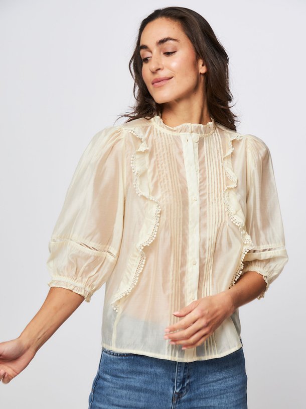 Ontdek de Vida tencelmix blouse van Lollys Laundry in de kleur ecru bij Orangebag. Op werkdagen voor 21:45 besteld, morgen in huis.