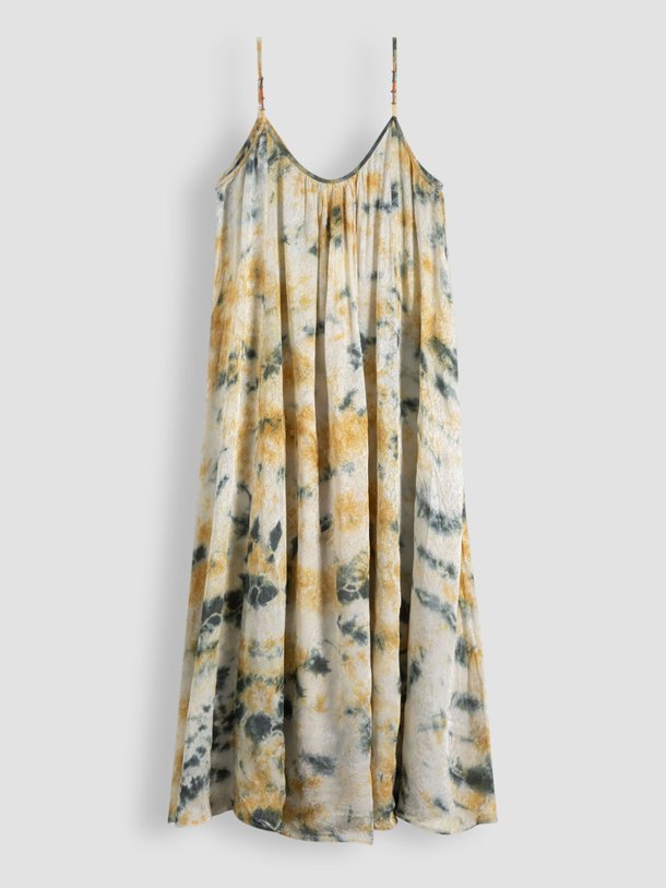 Ontdek de Ivol viscose maxi jurk met dessin van Mes Demoiselles in de kleur okergeel bij Orangebag. Op werkdagen voor 21:45 besteld, morgen in huis.