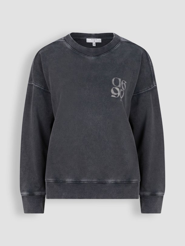 Dante 6 Rhett - Katoenen Sweater Met Print - Antraciet Ontdek de Rhett katoenen sweater met print van Dante 6 in de kleur antraciet bij Orangebag. Op werkdagen voor 21:45 besteld, morgen in huis.