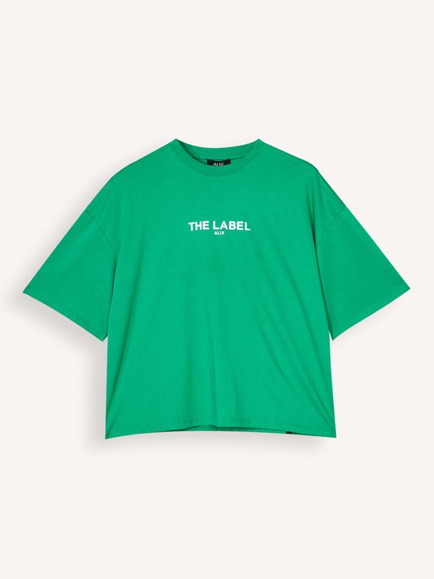 Ontdek de Katoenmix logo T-shirt van Alix The Label in de kleur Groen bij Orangebag. Op werkdagen voor 21:45 besteld, morgen in huis.