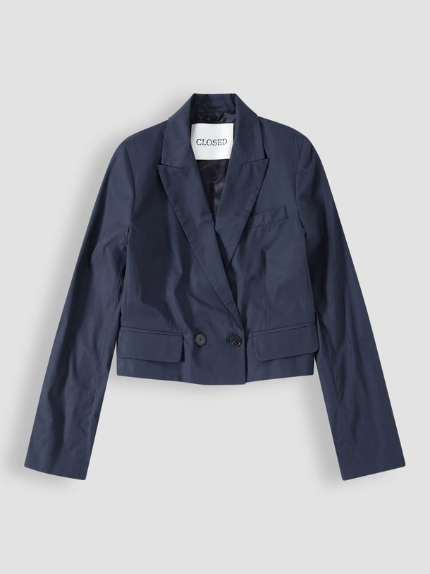 Ontdek de Katoenmix cropped blazer van Closed in de kleur donkerblauw bij Orangebag. Op werkdagen voor 21:45 besteld, morgen in huis.