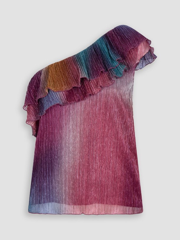 Ontdek de Disco geweven one shoulder top van Dante 6 in de kleur paars bij Orangebag. Op werkdagen voor 21:45 besteld, morgen in huis.