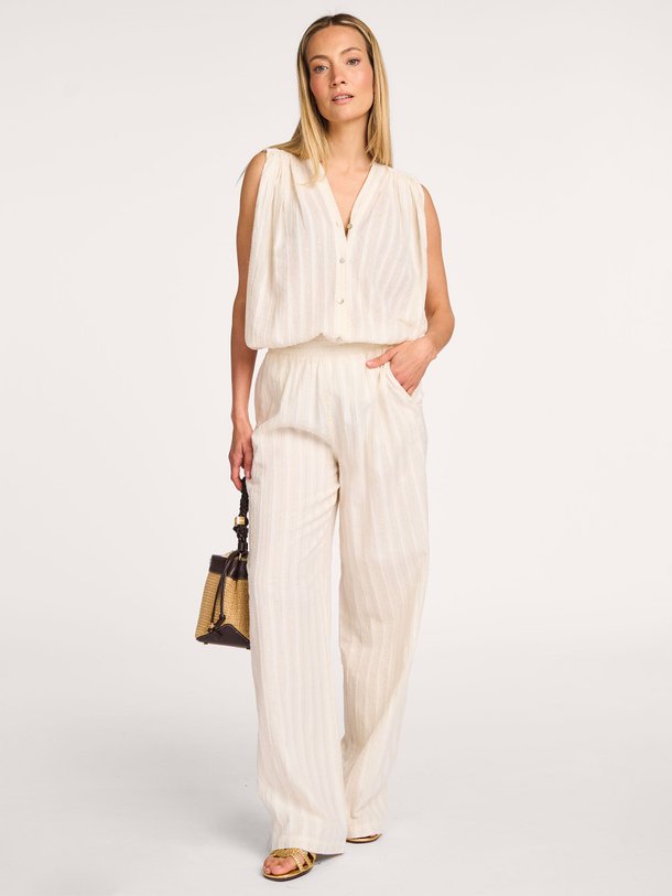 Ontdek de Fantasy katoenen broek met lurex van Devotion in de kleur ecru bij Orangebag. Op werkdagen voor 21:45 besteld, morgen in huis.