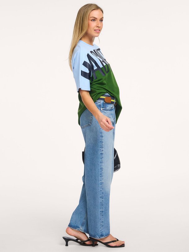 Ontdek de Jega katoenen T-shirt met print van Essentiel Antwerp in de kleur Blauw bij Orangebag. Op werkdagen voor 21:45 besteld, morgen in huis.
