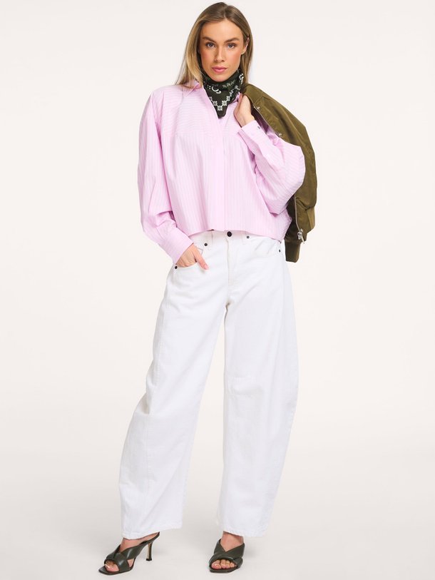 Ontdek de Sophie katoen/viscosemix gestreepte blouse van Haute L'Amitié in de kleur Roze bij Orangebag. Op werkdagen voor 21:45 besteld, morgen in huis.