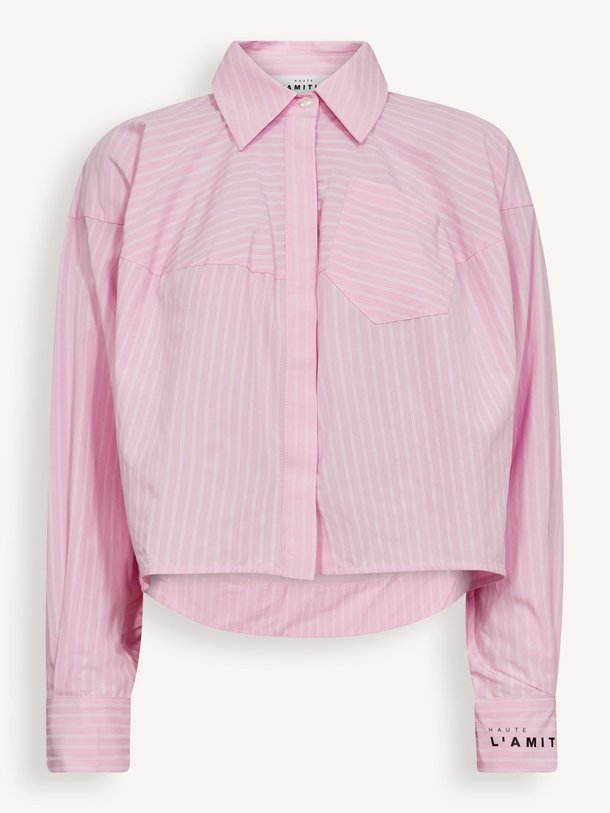 Ontdek de Sophie katoen/viscosemix gestreepte blouse van Haute L'Amitié in de kleur Roze bij Orangebag. Op werkdagen voor 21:45 besteld, morgen in huis.