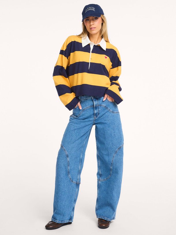 Ontdek de Felito katoenen gestreepte polo longsleeve van Bellerose in de kleur Geel bij Orangebag. Op werkdagen voor 21:45 besteld, morgen in huis.