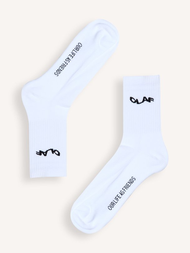 Ontdek de Organic cotton mix logo sokken van OLAF in de kleur Wit bij Orangebag. Op werkdagen voor 21:45 besteld, morgen in huis.