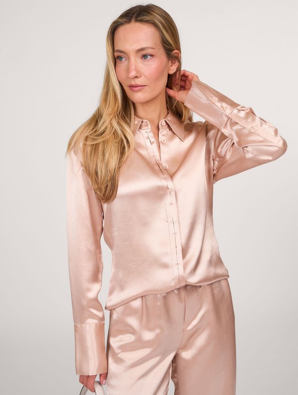 Ontdek de Geweven glanzende blouse van Closed in de kleur goudkleur bij Orangebag. Op werkdagen voor 21:45 besteld, morgen in huis.