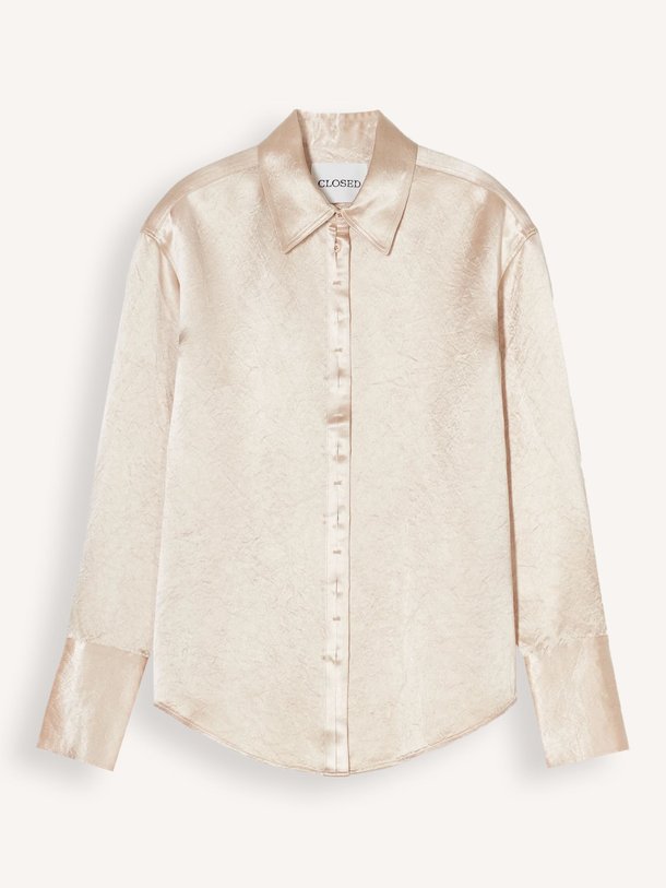Ontdek de Geweven glanzende blouse van Closed in de kleur goudkleur bij Orangebag. Op werkdagen voor 21:45 besteld, morgen in huis.