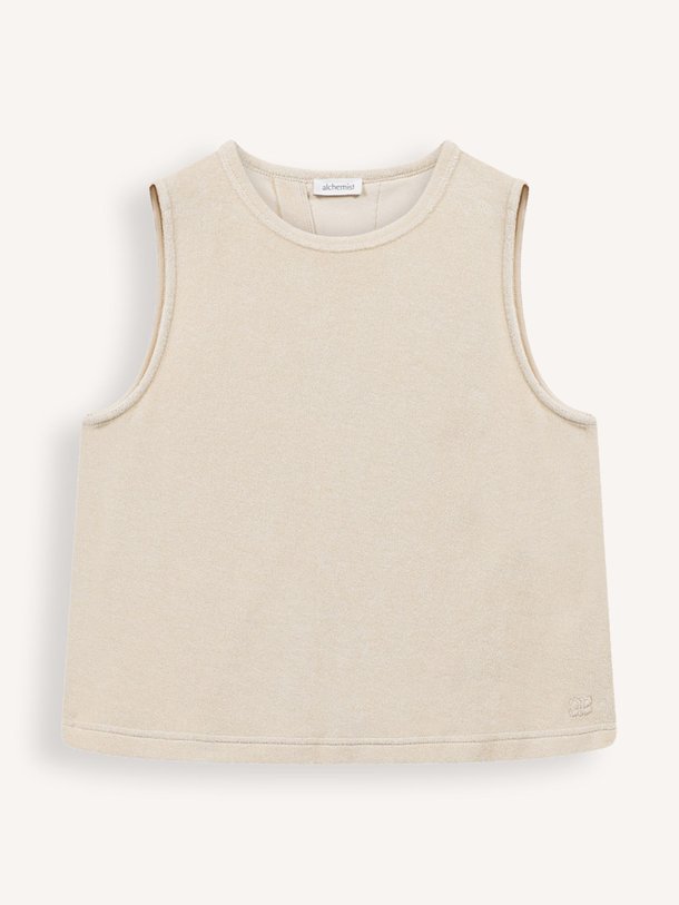 Ontdek de Veronica organic cotton badstof top van Alchemist in de kleur ecru bij Orangebag. Op werkdagen voor 21:45 besteld, morgen in huis.