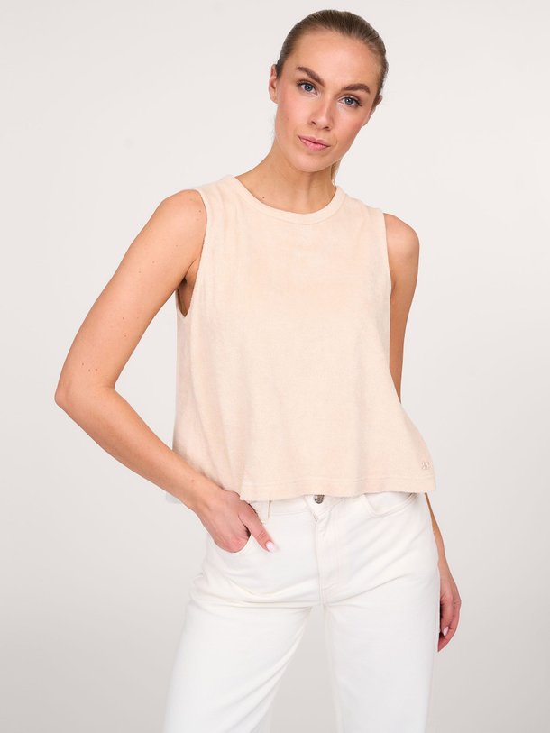Ontdek de Veronica organic cotton badstof top van Alchemist in de kleur ecru bij Orangebag. Op werkdagen voor 21:45 besteld, morgen in huis.