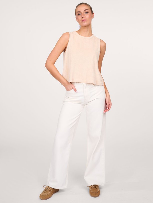 Ontdek de Veronica organic cotton badstof top van Alchemist in de kleur ecru bij Orangebag. Op werkdagen voor 21:45 besteld, morgen in huis.