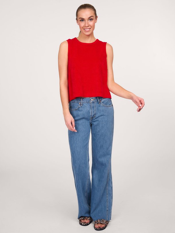 Ontdek de Veronica organic cotton badstof top van Alchemist in de kleur rood bij Orangebag. Op werkdagen voor 21:45 besteld, morgen in huis.