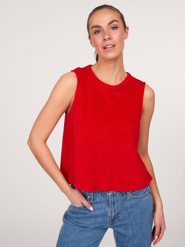 Ontdek de Veronica organic cotton badstof top van Alchemist in de kleur rood bij Orangebag. Op werkdagen voor 21:45 besteld, morgen in huis.