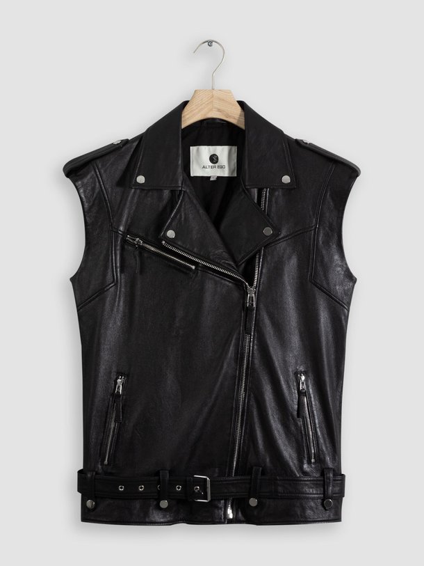 Ontdek de Rosie lederen gilet van Alter Ego in de kleur zwart bij Orangebag. Op werkdagen voor 21:45 besteld, morgen in huis.