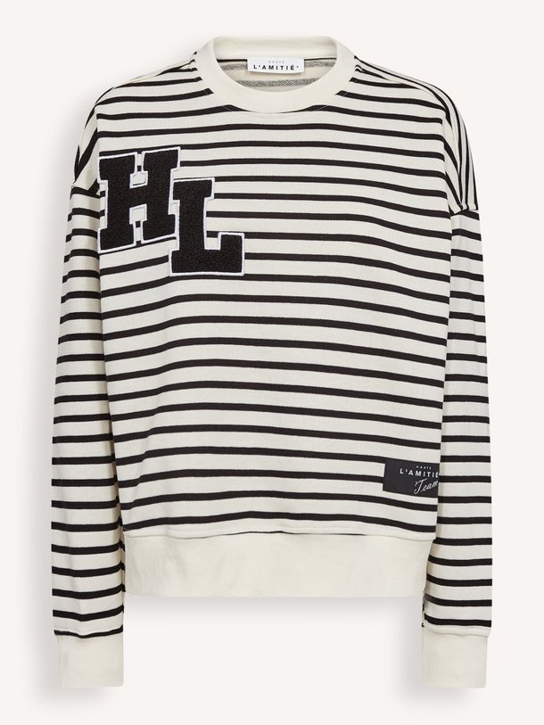 Ontdek de Jersey katoenmix gestreepte sweater van Haute L'Amitié in de kleur Zwart bij Orangebag. Op werkdagen voor 21:45 besteld, morgen in huis.