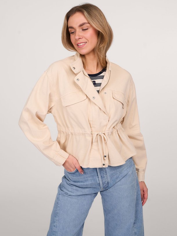 Ontdek de Falou katoen/linnenmix jasje van ba-sh in de kleur beige bij Orangebag. Op werkdagen voor 21:45 besteld, morgen in huis.