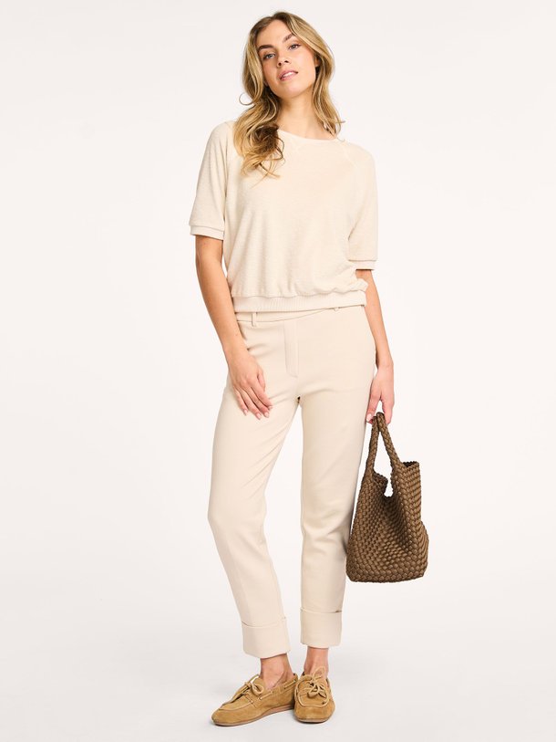 Ontdek de Katoenmix broek van Yaya in de kleur ecru bij Orangebag. Op werkdagen voor 21:45 besteld, morgen in huis.