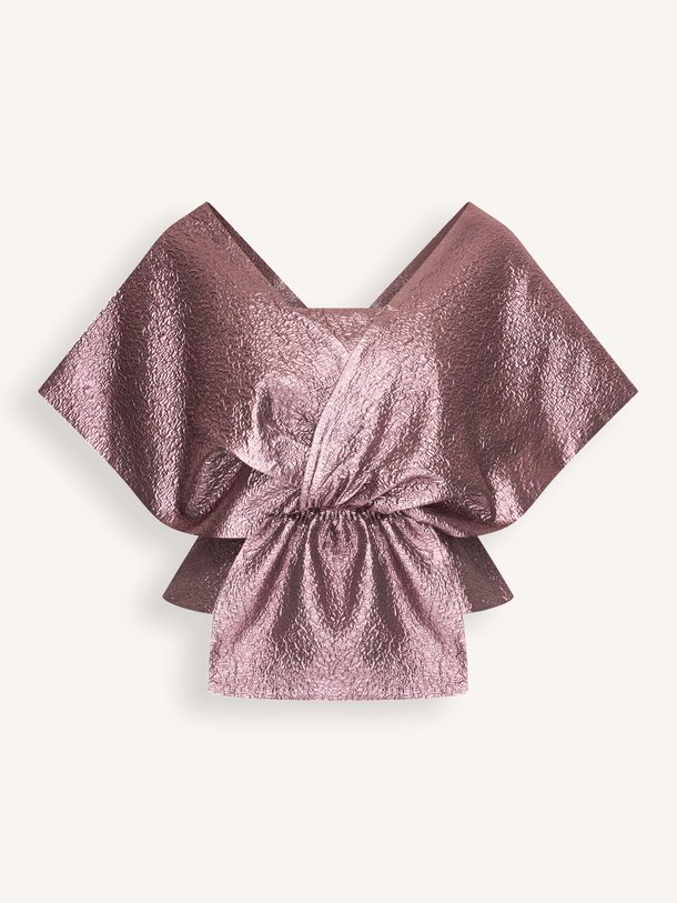 Ontdek de Simone geweven metallic top van By-Bar in de kleur Oud roze bij Orangebag. Op werkdagen voor 21:45 besteld, morgen in huis.