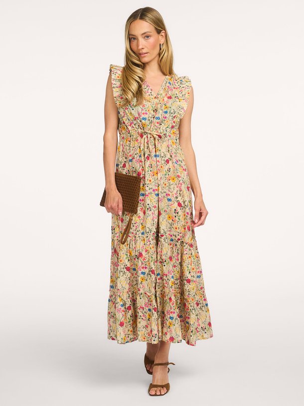 Lollys Laundry SamoLL Midi Dress SL online kopen | Orangebag Ontdek de SamoLL Midi Dress SL van Lollys Laundry bij Orangebag. Een vrolijke katoenen jurk met bloemenprint en ruffles, perfect voor zonnige dagen.