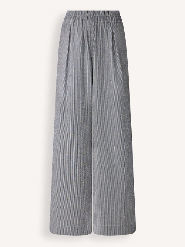 Ontdek de Ridooseer katoenmix gestreepte palazzo van Sessun in de kleur donkerblauw bij Orangebag. Op werkdagen voor 21:45 besteld, morgen in huis.