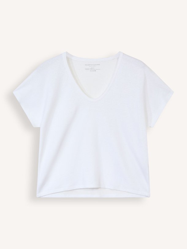 Majestic Filatures M395 Linnen T-Shirt - Wit Ontdek de M395 Linnen T-shirt van Majestic Filatures in de kleur wit bij Orangebag. Op werkdagen voor 21:45 besteld, morgen in huis.