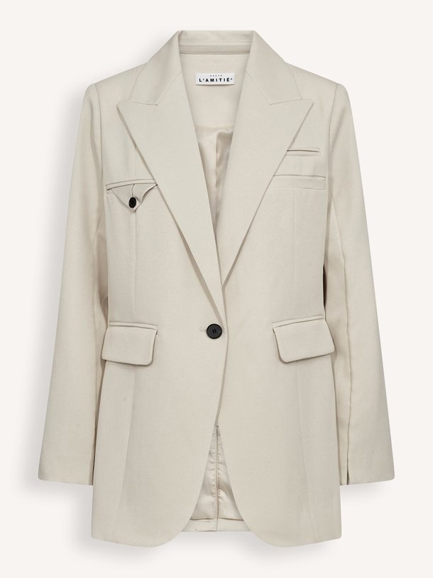 Ontdek de Geweven blazer van Haute L'Amitié in de kleur Ecru bij Orangebag. Op werkdagen voor 21:45 besteld, morgen in huis.