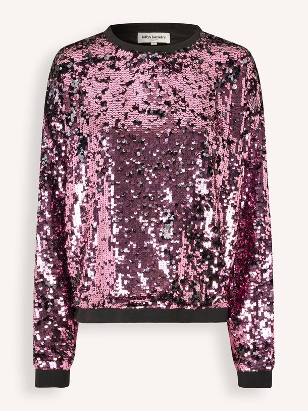 Ontdek de California jersey sweater met pailletten van Lollys Laundry in de kleur roze bij Orangebag. Op werkdagen voor 21:45 besteld, morgen in huis.