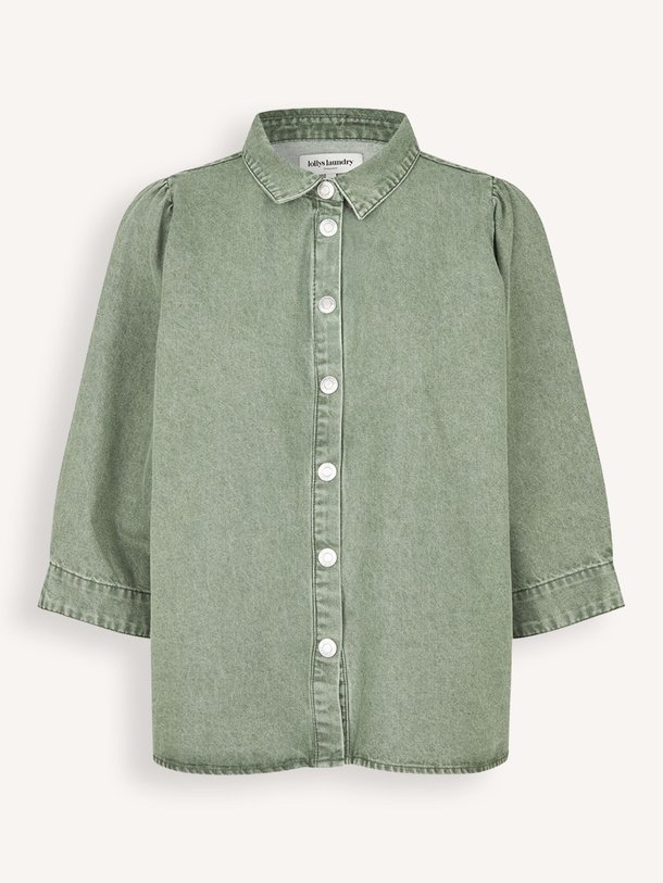 Ontdek de Bono denim blouse van Lollys Laundry in de kleur Groen bij Orangebag. Op werkdagen voor 21:45 besteld, morgen in huis.
