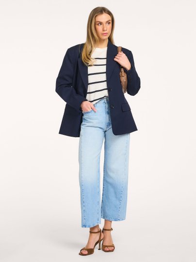 Ontdek de The Half Pipe high waist barrel fit jeans van Mother in de kleur Blauw bij Orangebag. Op werkdagen voor 21:45 besteld, morgen in huis.