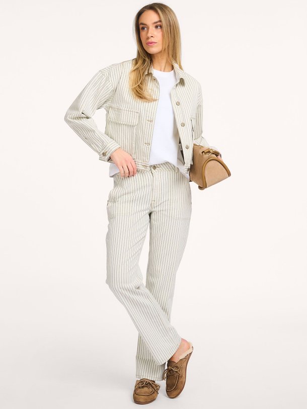 Ontdek de Mid waist straight fit gestreepte jeans van Summum in de kleur Ecru bij Orangebag. Op werkdagen voor 21:45 besteld, morgen in huis.