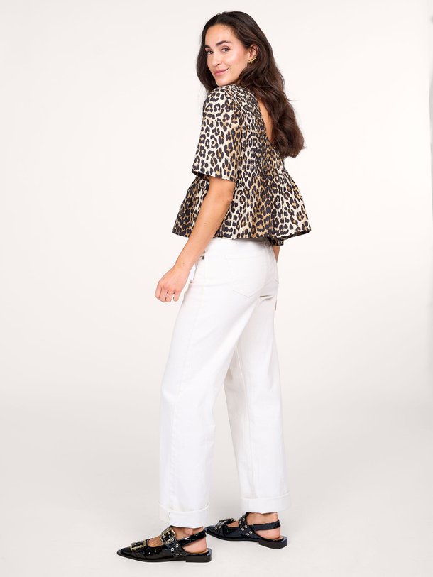 Ontdek de Organic cotton gesmockte leopard top van Ganni in de kleur camel bij Orangebag. Op werkdagen voor 21:45 besteld, morgen in huis.