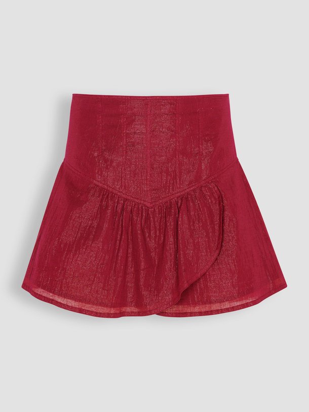 Ontdek de Belle katoenmix rok met lurex van By-Bar in de kleur bordeauxrood bij Orangebag. Op werkdagen voor 21:45 besteld, morgen in huis.