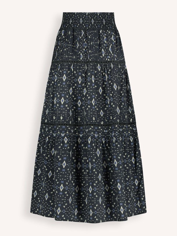 Ontdek de Xena katoenen maxi rok met dessin van By-Bar in de kleur donkerblauw bij Orangebag. Op werkdagen voor 21:45 besteld, morgen in huis.
