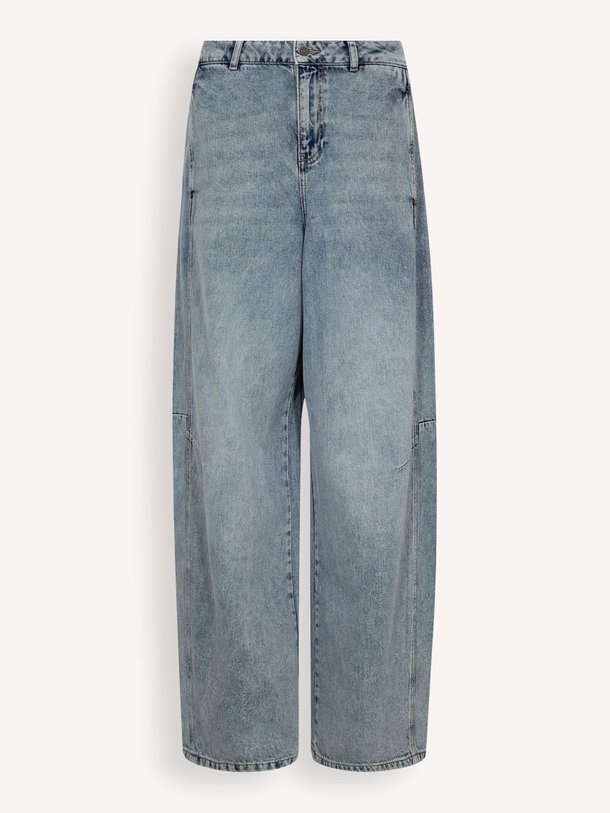 Ontdek de Pancy mid waist barrel fit jeans van Co'Couture in de kleur Blauw bij Orangebag. Op werkdagen voor 21:45 besteld, morgen in huis.