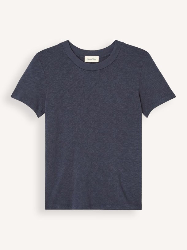 Ontdek de Sonoma katoenen slub T-shirt van American Vintage in de kleur donkerblauw bij Orangebag. Op werkdagen voor 21:45 besteld, morgen in huis.